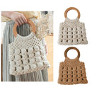 Fashion cotton rope straw bag