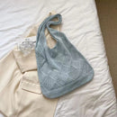 Solid Color Bag Knitted Bags Hollow Woven