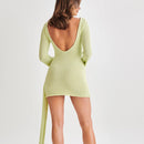 Hip-hugging V-shaped Backless Short Dresses