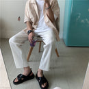 Men's Japanese casual pants straight wide leg pants