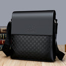 Men's Cross-body Chessboard Vintage Leather Bag