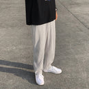 Men's Japanese casual pants straight wide leg pants