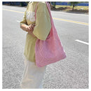 Solid Color Bag Knitted Bags Hollow Woven