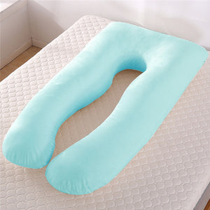 U-Shape Pregnancy Pillow – Ice Silk Maternity Support for Comfort
