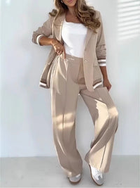 Fashion Rib 2 Pieces Women's Suit