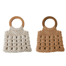 Fashion cotton rope straw bag