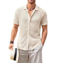 Short Sleeve Mesh Shirt Tops Men Clothing