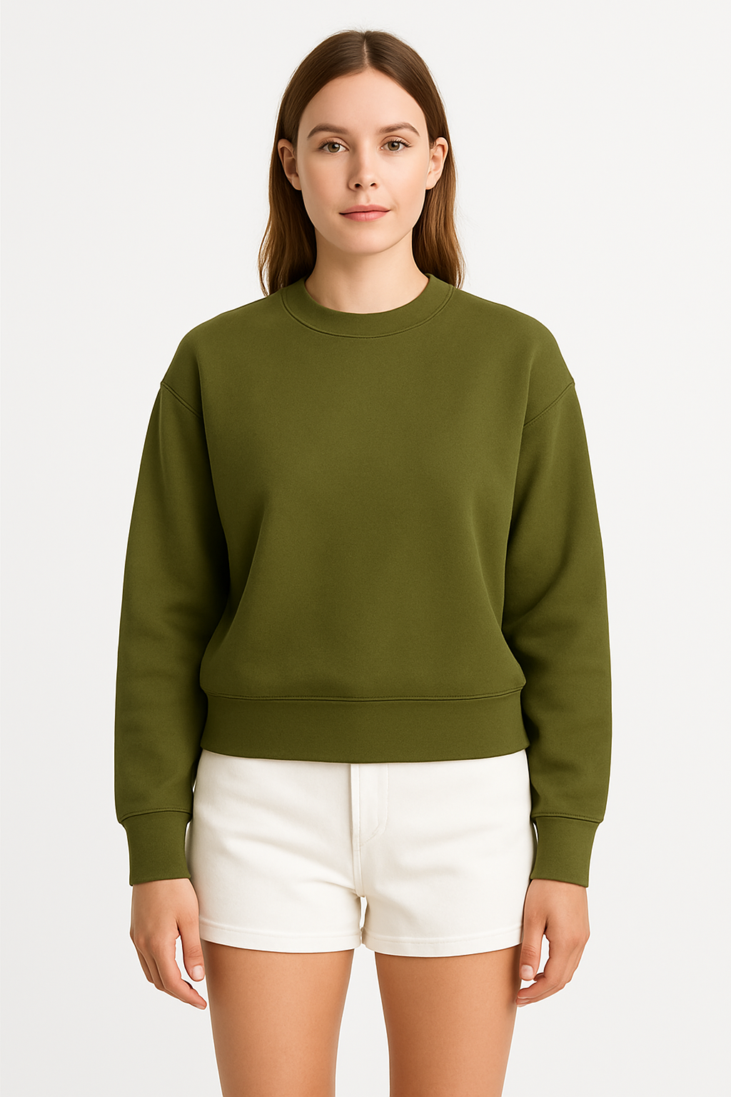 Suede Round Neck Sweater – Warm, Stylish & Comfortable