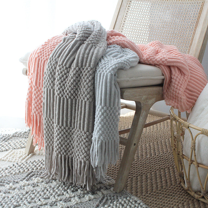 Nordic Knitted Blanket Woolen Blanket