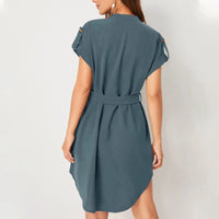 V-neck Short Sleeve Dress