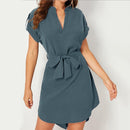 V-neck Short Sleeve Dress