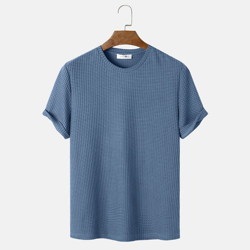 Solid Color Round Neck T-Shirts