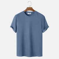 Solid Color Round Neck T-Shirts
