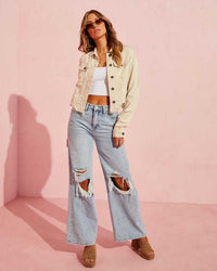 Ripped Slimming Jeans For Women