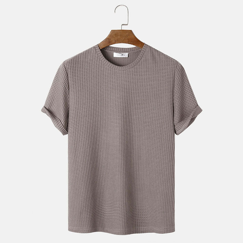 Solid Color Round Neck T-Shirts