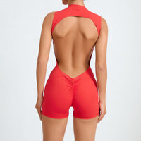 Sleeveless Back Hollow Yoga Jumpsuit Summer