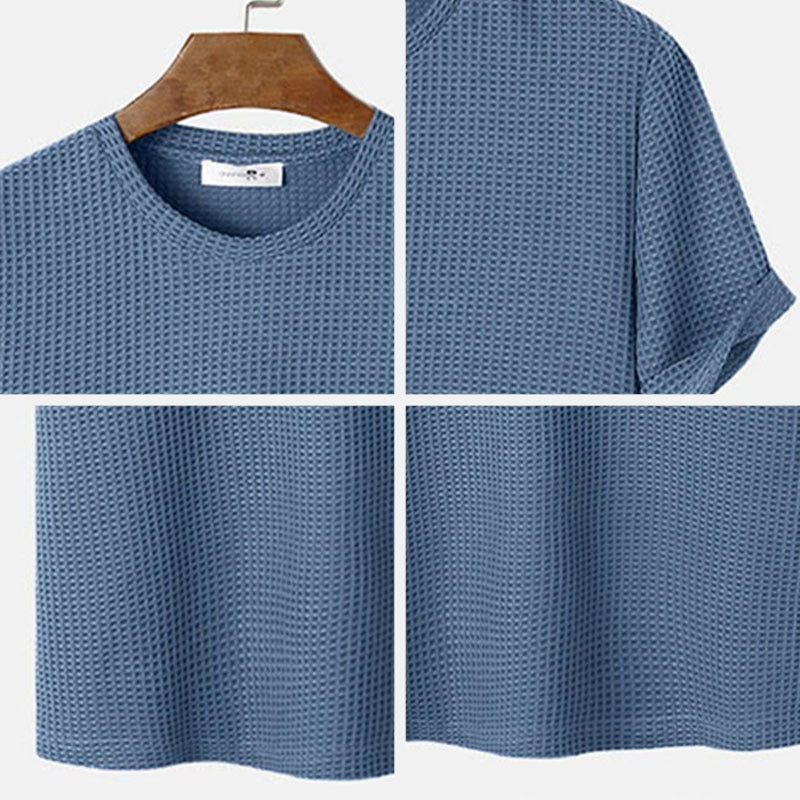 Solid Color Round Neck T-Shirts
