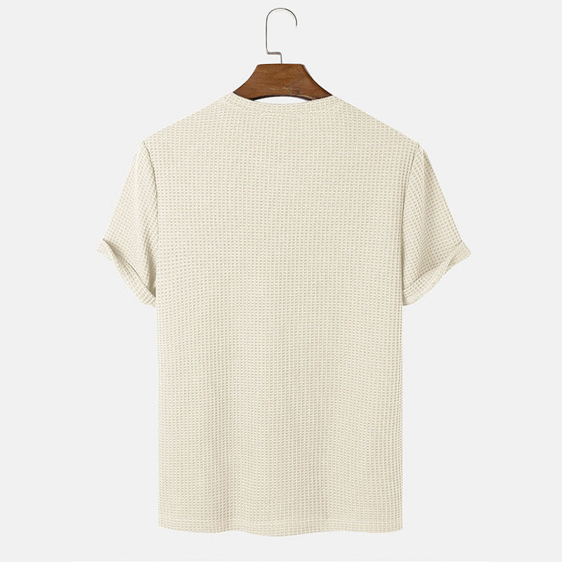 Solid Color Round Neck T-Shirts