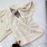 Solid Color Bag Knitted Bags Hollow Woven