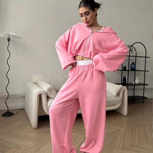 Zipper Sweatshirt Sweatpants