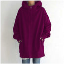 Fuzzy Full-Zip Sport Hoodie
