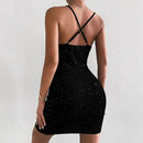 Elegent Cross Shoulder Strap Dress