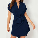 V-neck Short Sleeve Dress