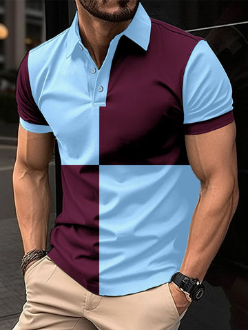 Sky Blue And Wine Red