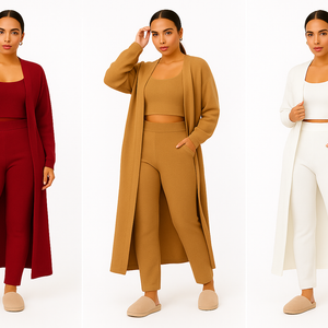 3-Piece Cozy Lounge & Pajama Set – Soft, Stylish, and Relaxed