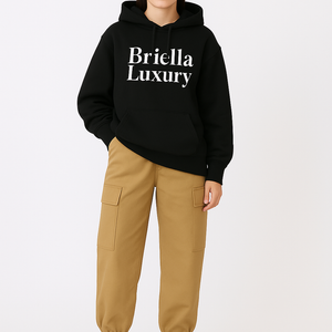 Solid color high waist cargo trousers