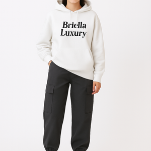 Solid color high waist cargo trousers