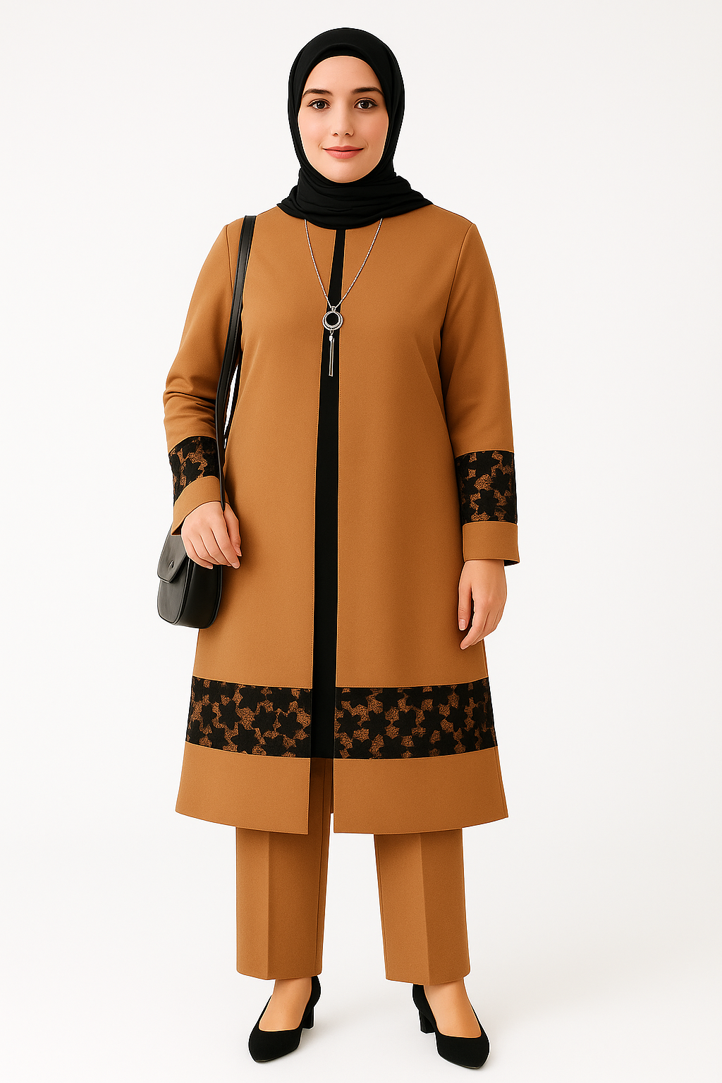 Middle Eastern Abaya Set for Muslim Women – Elegant Dubai Style Suit