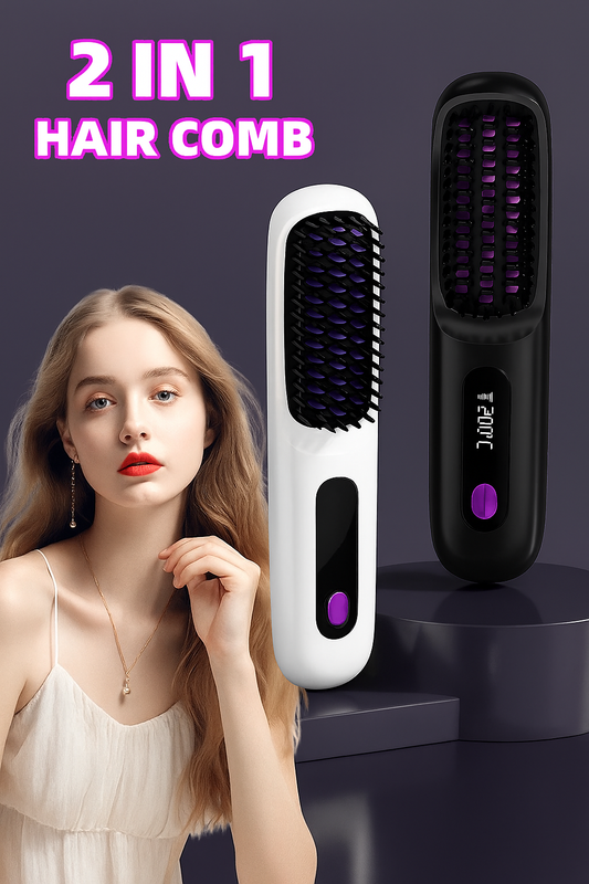 2 In 1 Straight Hair Comb Wireless