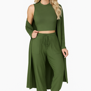 Knitted Slim-fit Vest & Pants Set