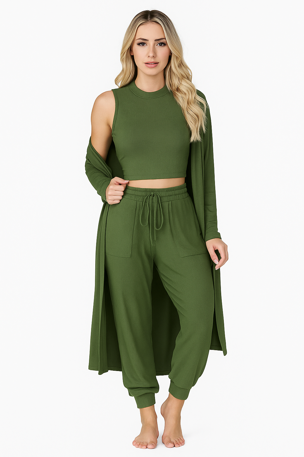 Knitted Slim-fit Vest & Pants Set