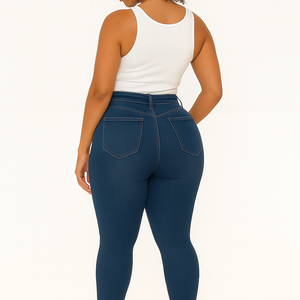 High-Rise Ripped Denim Jeans – Skinny & Thick Fit