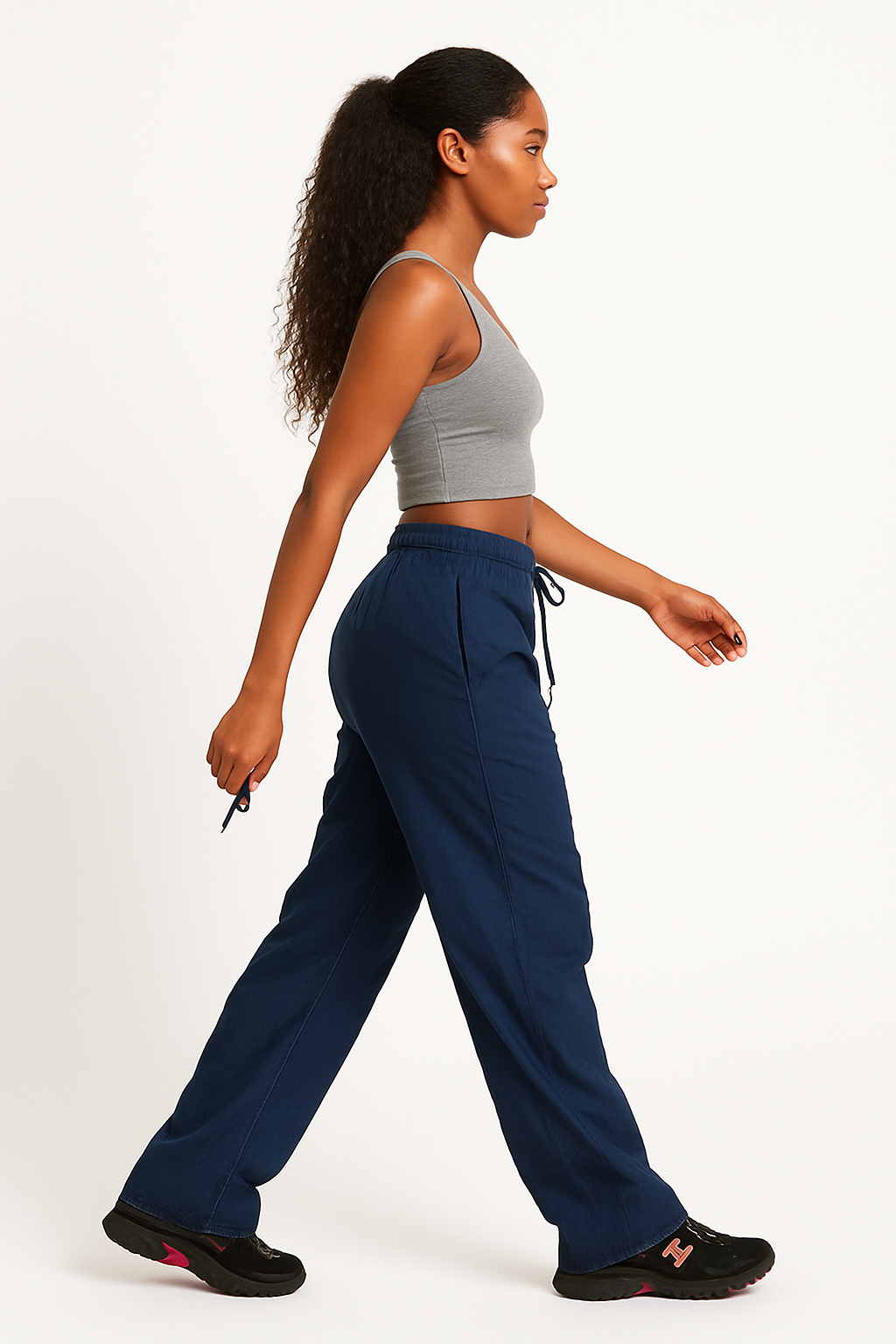 Women’s Vintage Street Cargo Jeans – Trendy High-Waist Utility Pants