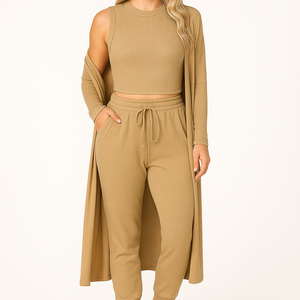 Knitted Slim-fit Vest & Pants Set