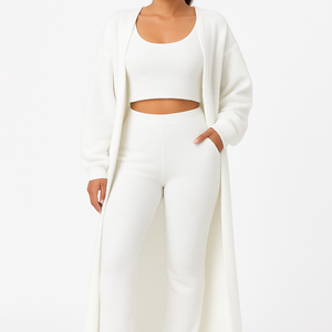 3-Piece Cozy Lounge & Pajama Set – Soft, Stylish, and Relaxed