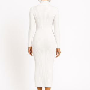 Curve-Hugging Knit Midi Dress