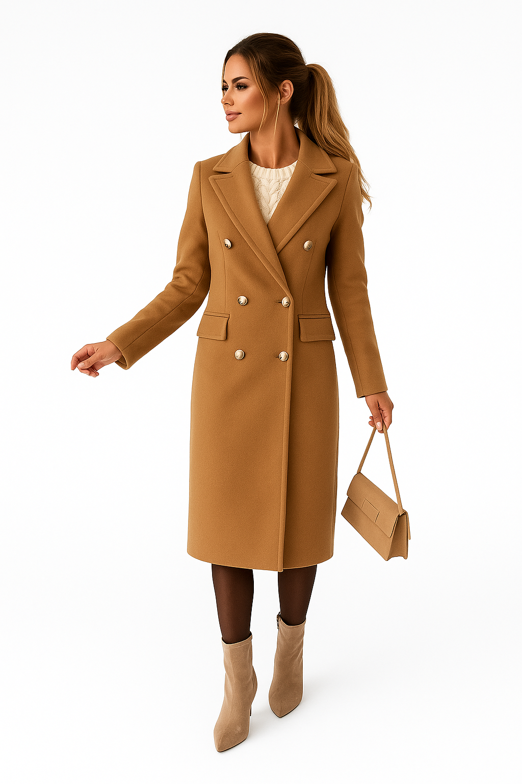 Casual Woolen Coat Women