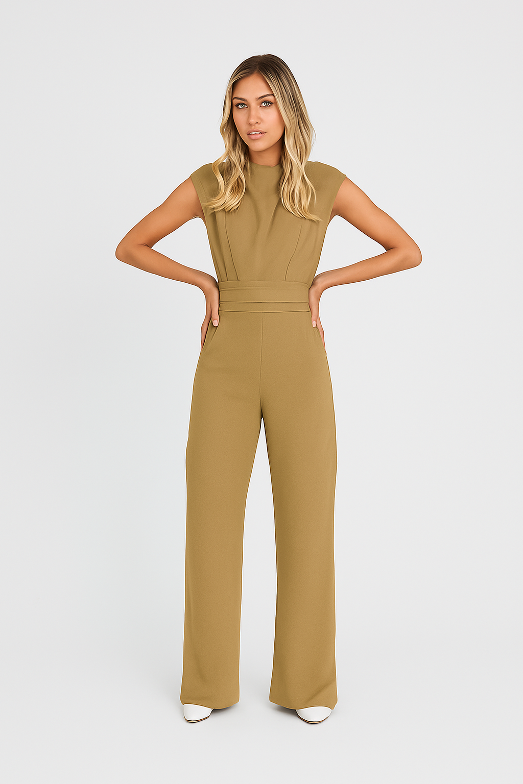 Elegant V-Neck Sleeveless Jumpsuit