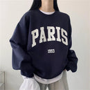Printed Fleece Letter Sweater