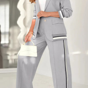Fashion Rib 2 Pieces Women's Suit