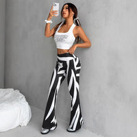 Bell-bottom High Waist Casual Pants