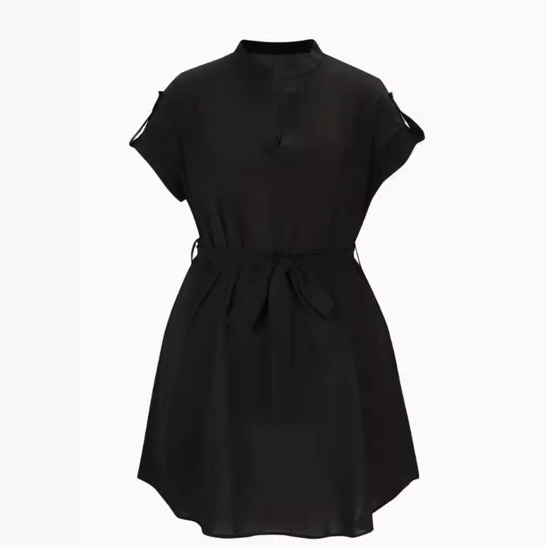 V-neck Short Sleeve Dress