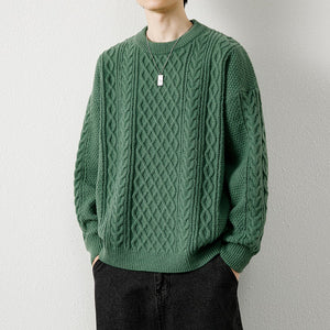 Round Neck Men's Knitted Sweater