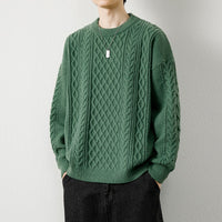 Round Neck Men's Knitted Sweater