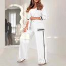 Fashion Rib 2 Pieces Women's Suit