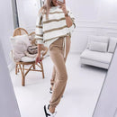 Striped Sports Sweater Suit
